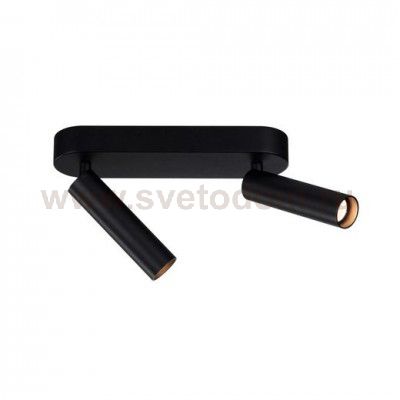 SLV 152350 MILAN Double Spot, Wand- und Deckenleuchte, rund, schwarz, 2x7,5W LED, 3000K, dimmbar