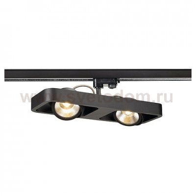 SLV 152580 LYNAH Spot, schwarz, 2x10W LED, inkl. 3P.-Adapter