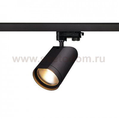 SLV 152980 BILAS SPOT 60° LED, rund, mattschwarz, 15W, 2700K, inkl. 3P.-Adapter
