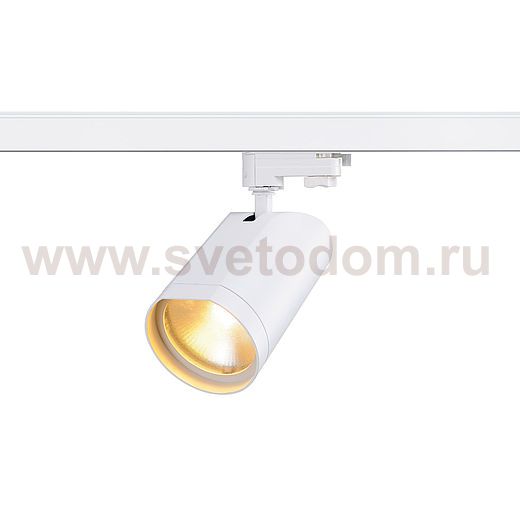 SLV 152991 BILAS SPOT 25° LED, rund, mattweiss, 15W, 2700K, inkl. 3P.-Adapter