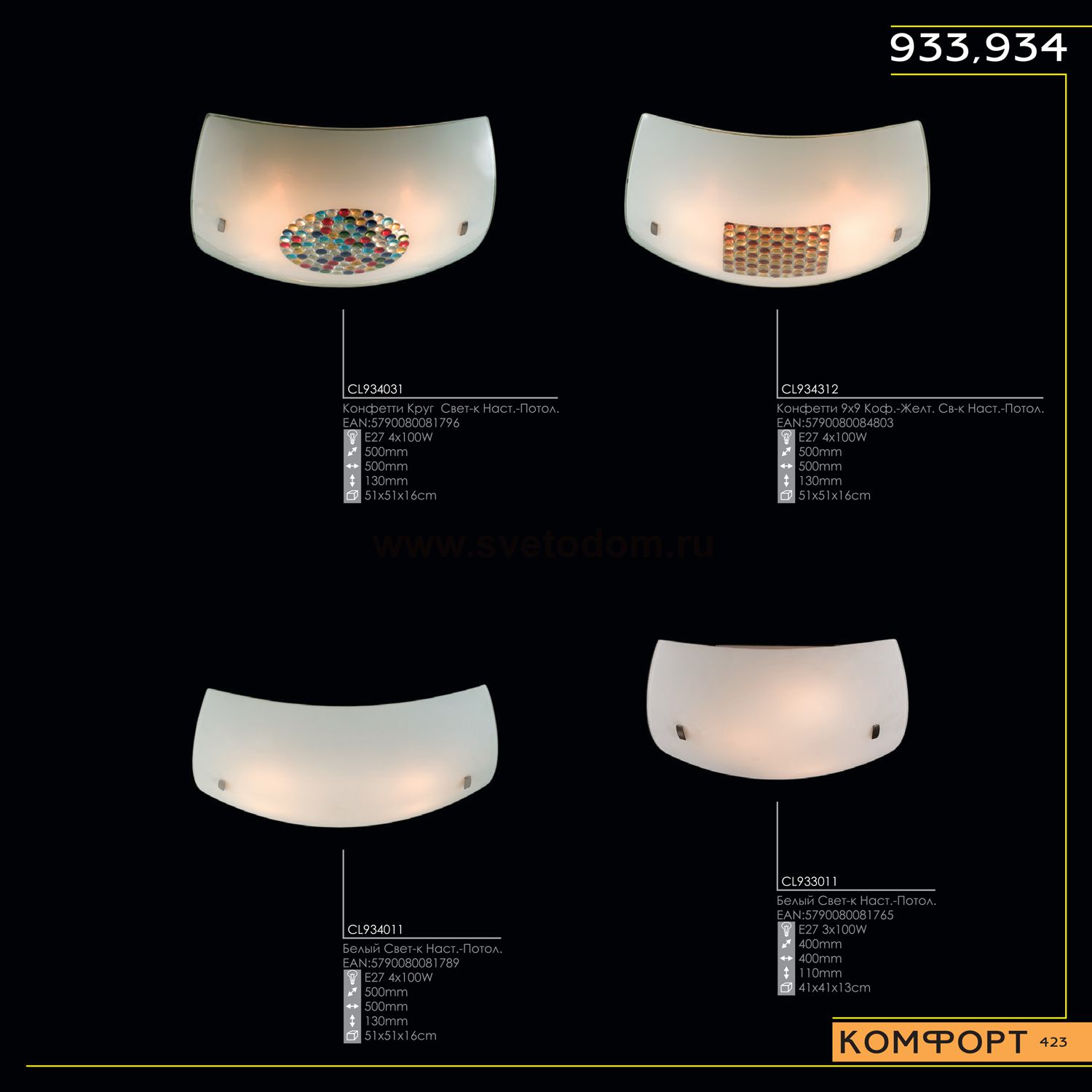 Светильник настенно-потолочный Citilux CL934312 Конфетти