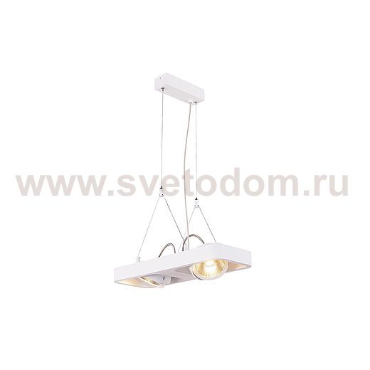 SLV 154901 LYNAH LED Pendelleuchte, double, mattweiss, 2x10W, 3000K