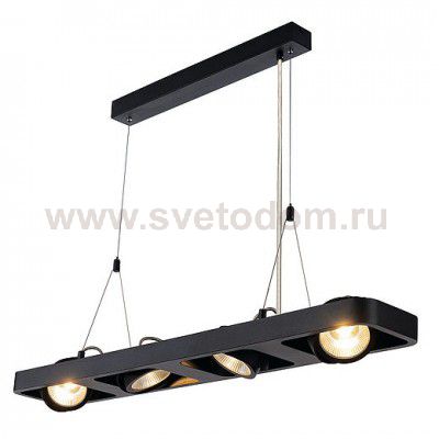 SLV 154910 LYNAH LED Pendelleuchte, quad, mattschwarz, 4x10W, 3000K