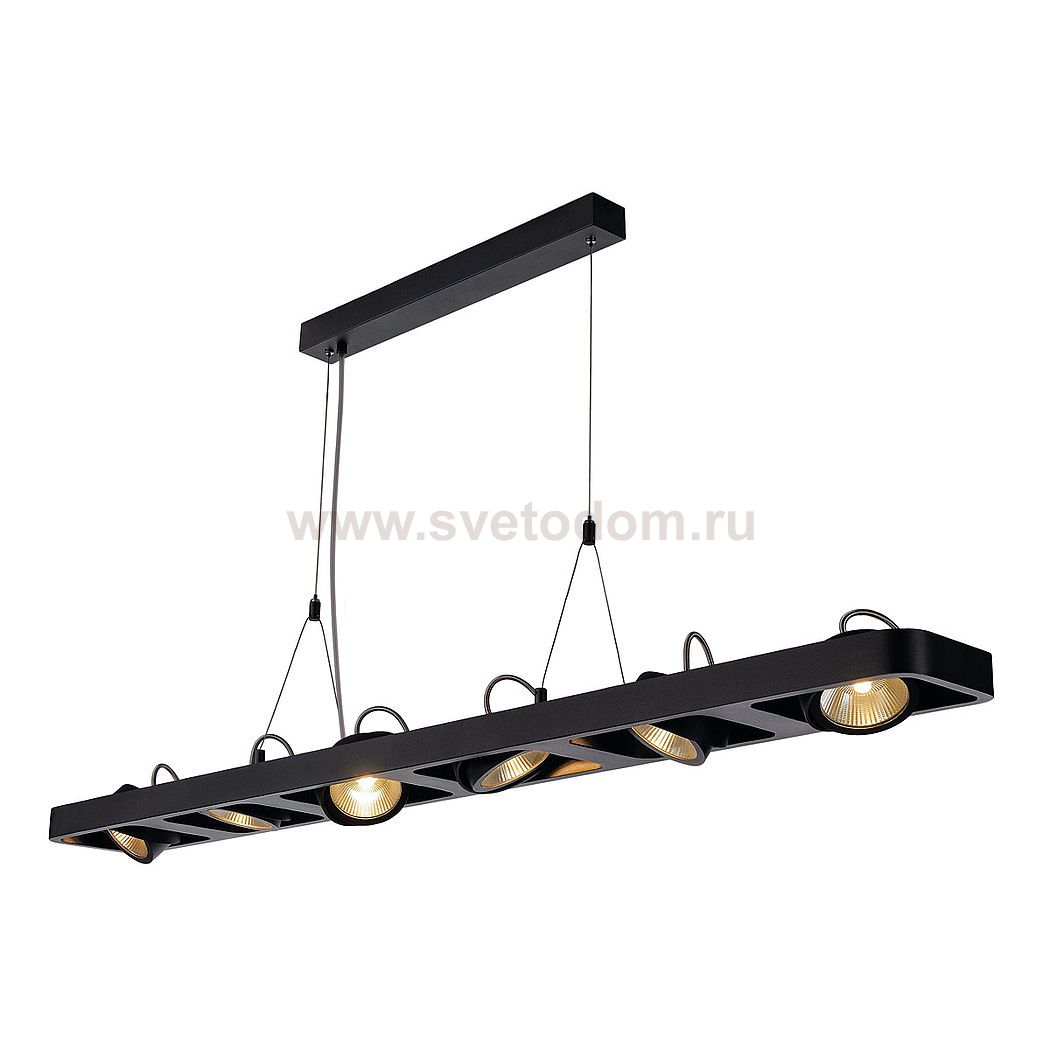 SLV 154920 LYNAH LED Pendelleuchte, hexa, mattschwarz, 6x10W, 3000K