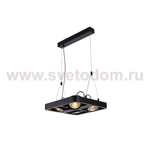 SLV 154930 LYNAH LED Pendelleuchte, square, mattschwarz, 4x10W, 3000K