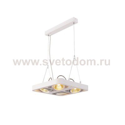 SLV 154931 LYNAH LED Pendelleuchte, square, mattweiss, 4x10W, 3000K