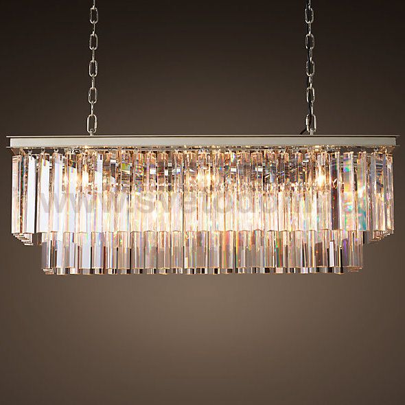 Люстра RH 1920S ODEON CLEAR GLASS FRINGE 120 nickel ImperiumLoft 155093-22