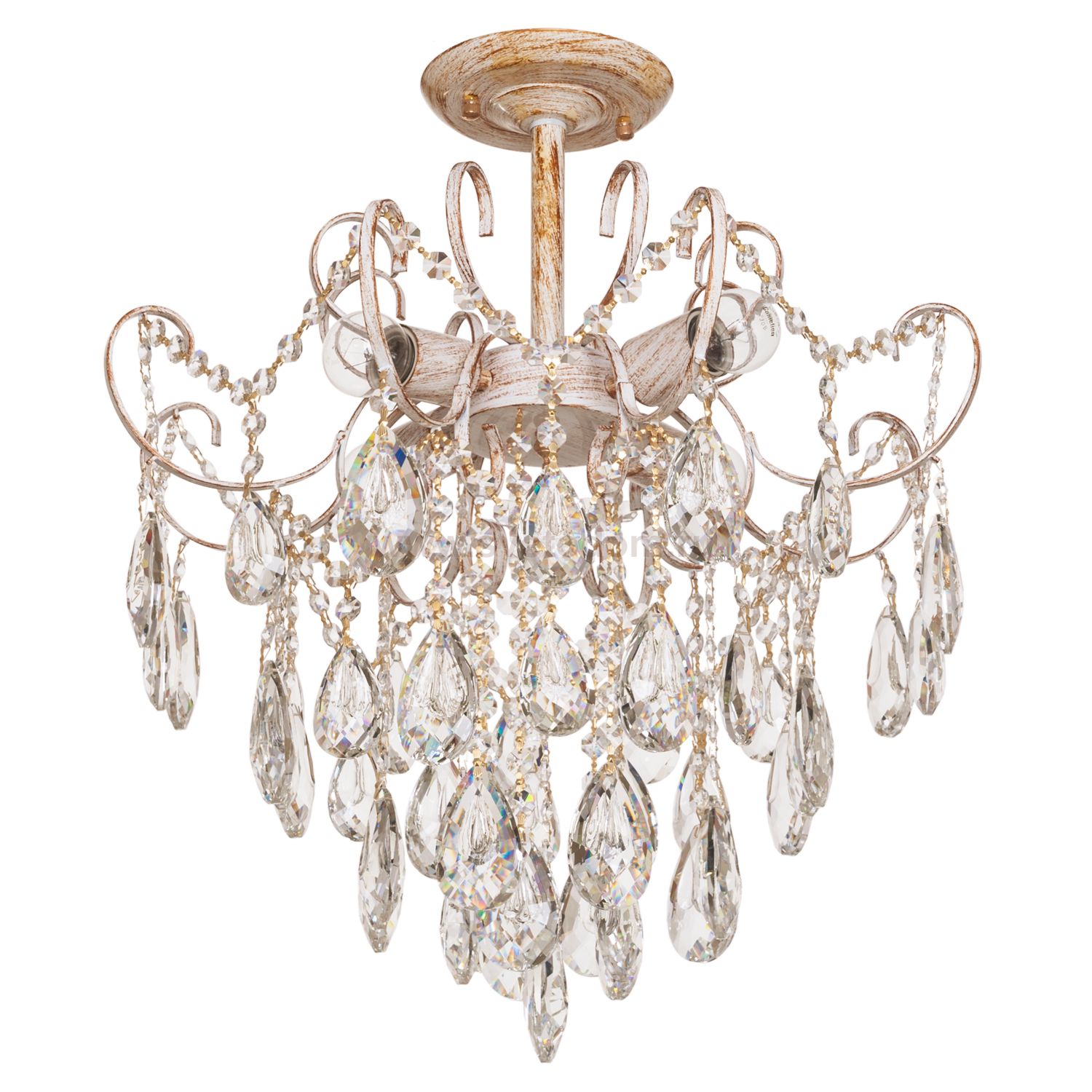 Люстра с хрусталем 15512/4WT+GD WT Экономсвет