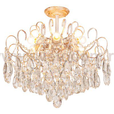 Люстра с хрусталем 15512/6WT+GD WT Экономсвет