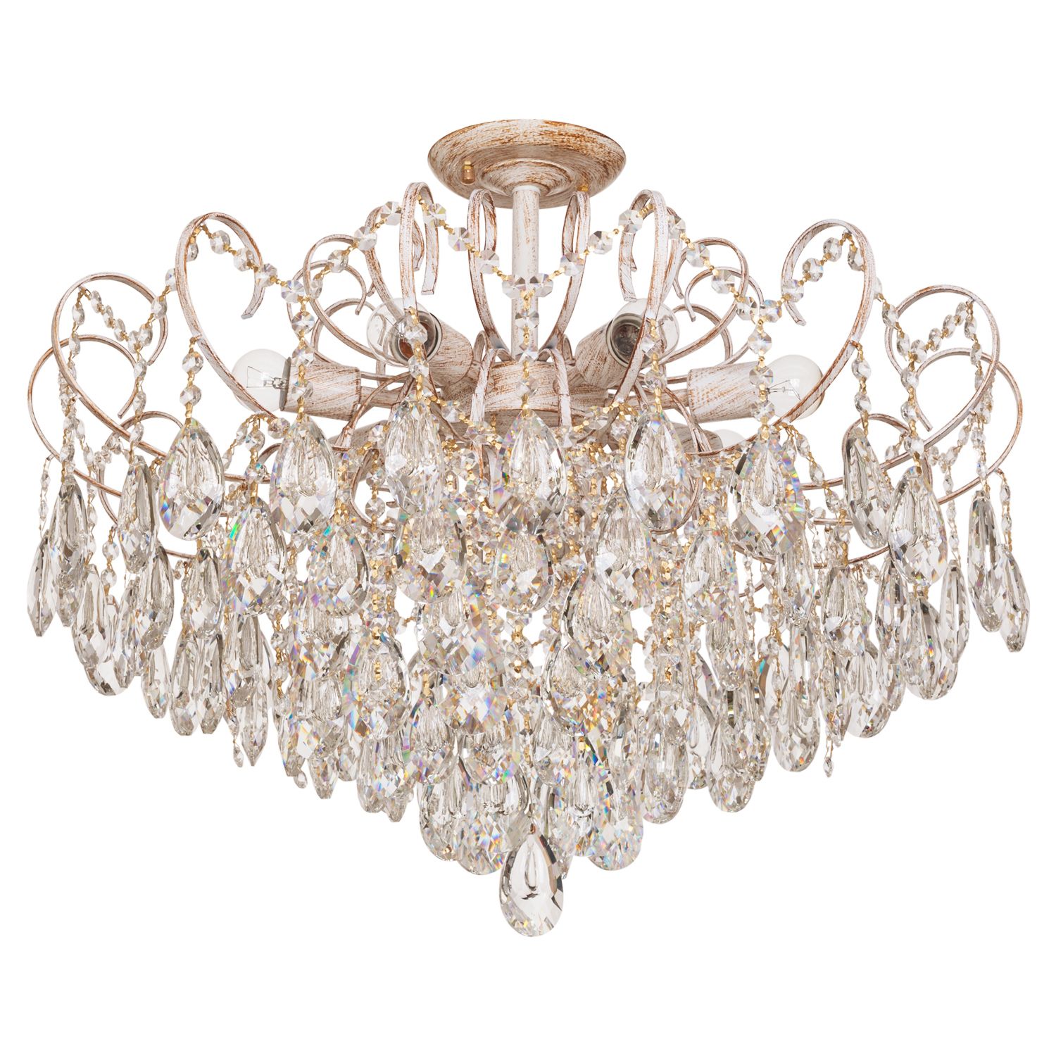 Люстра хрустальная Экономсвет 15512/8WT+GD WT