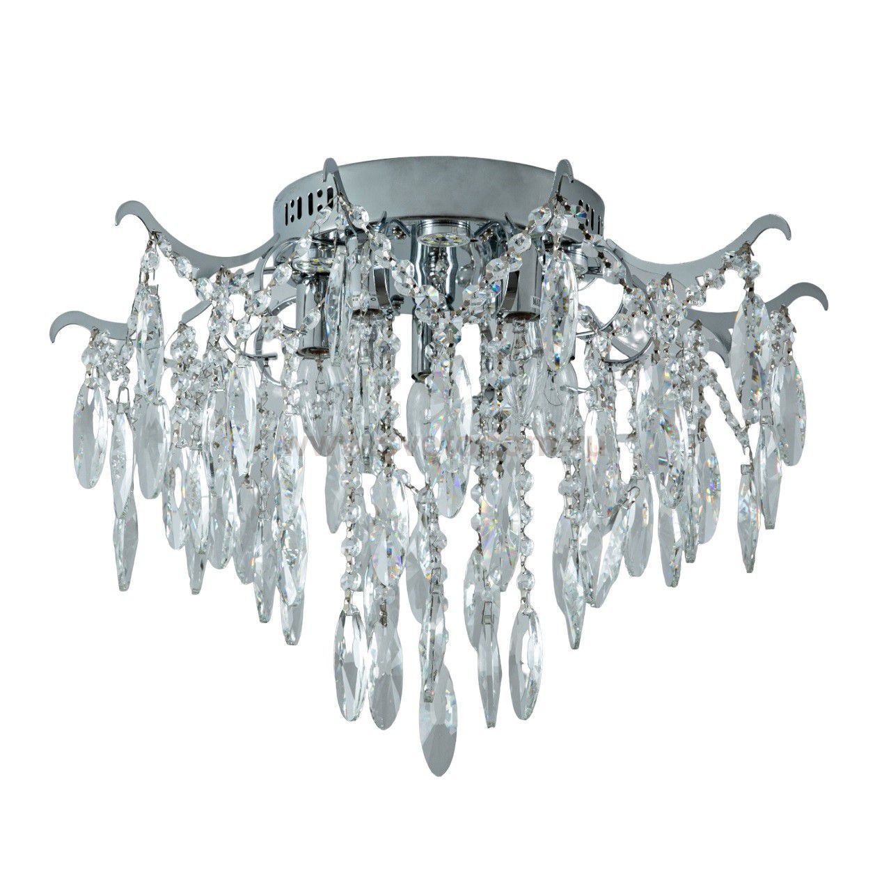 Люстра хрустальная 15544/5+5CR+CL WTLED ЭкономСвет