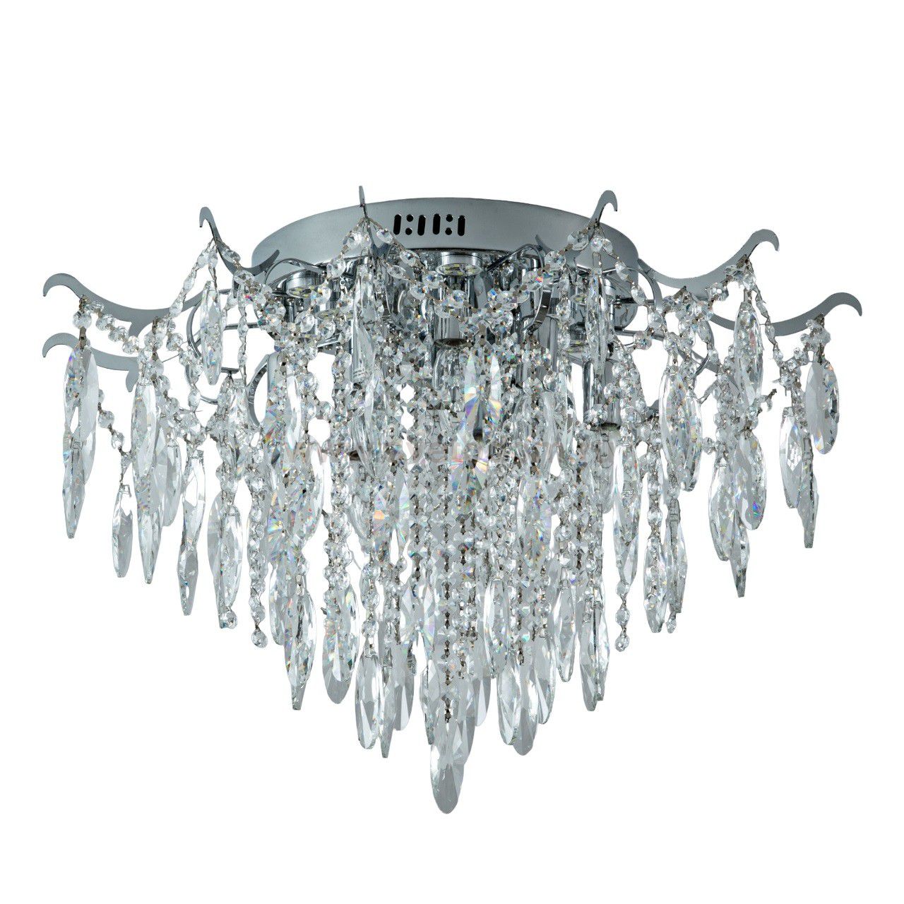 Люстра хрустальная 15544/8+8CR+CL WTLED ЭкономСвет