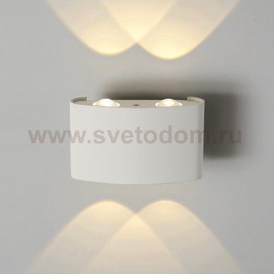 Twinky double белый уличный настенный светодиодный светильник 1555 TECHNO LED Elektrostandard