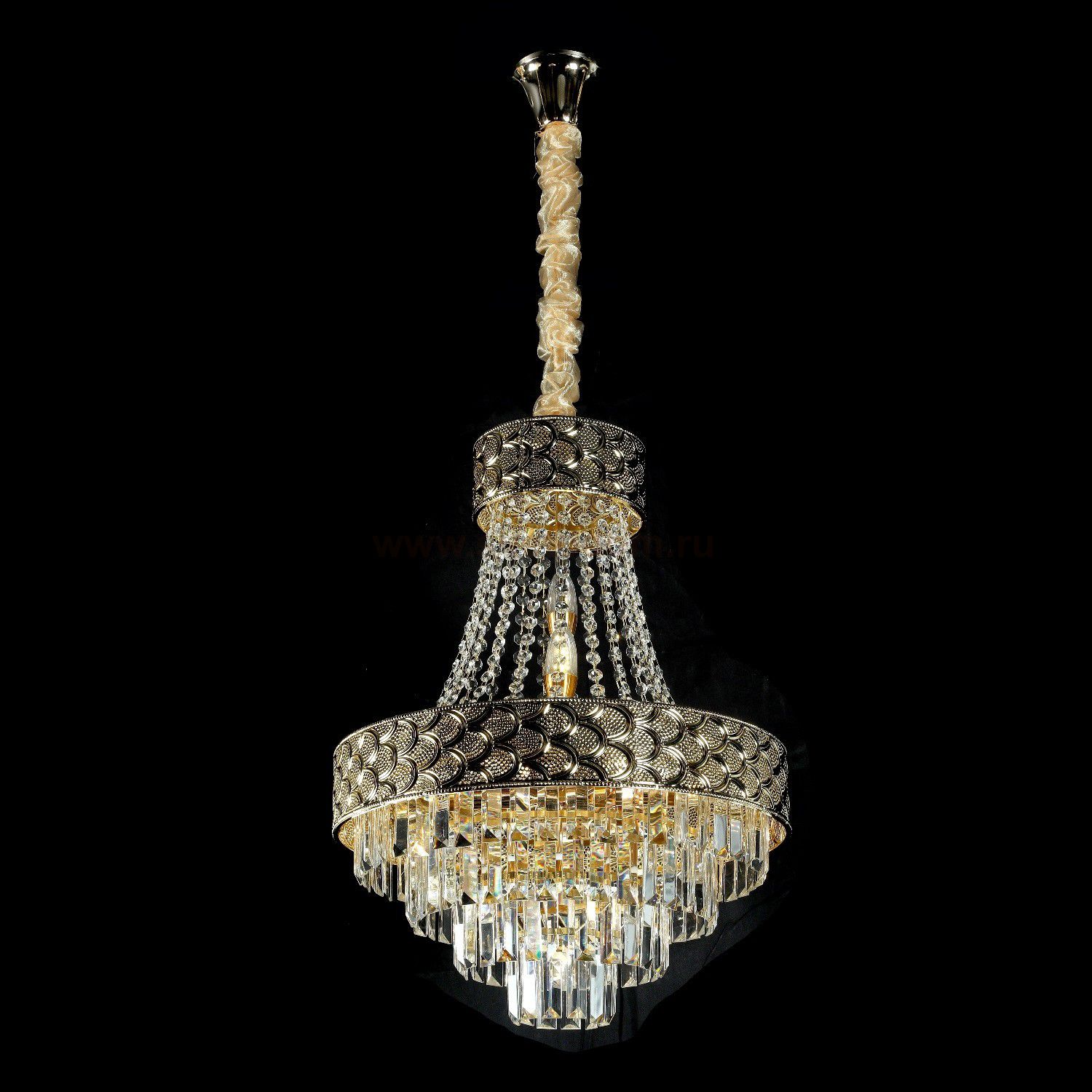 Люстра хрустальная 15553/10GD+CL ЭкономСвет