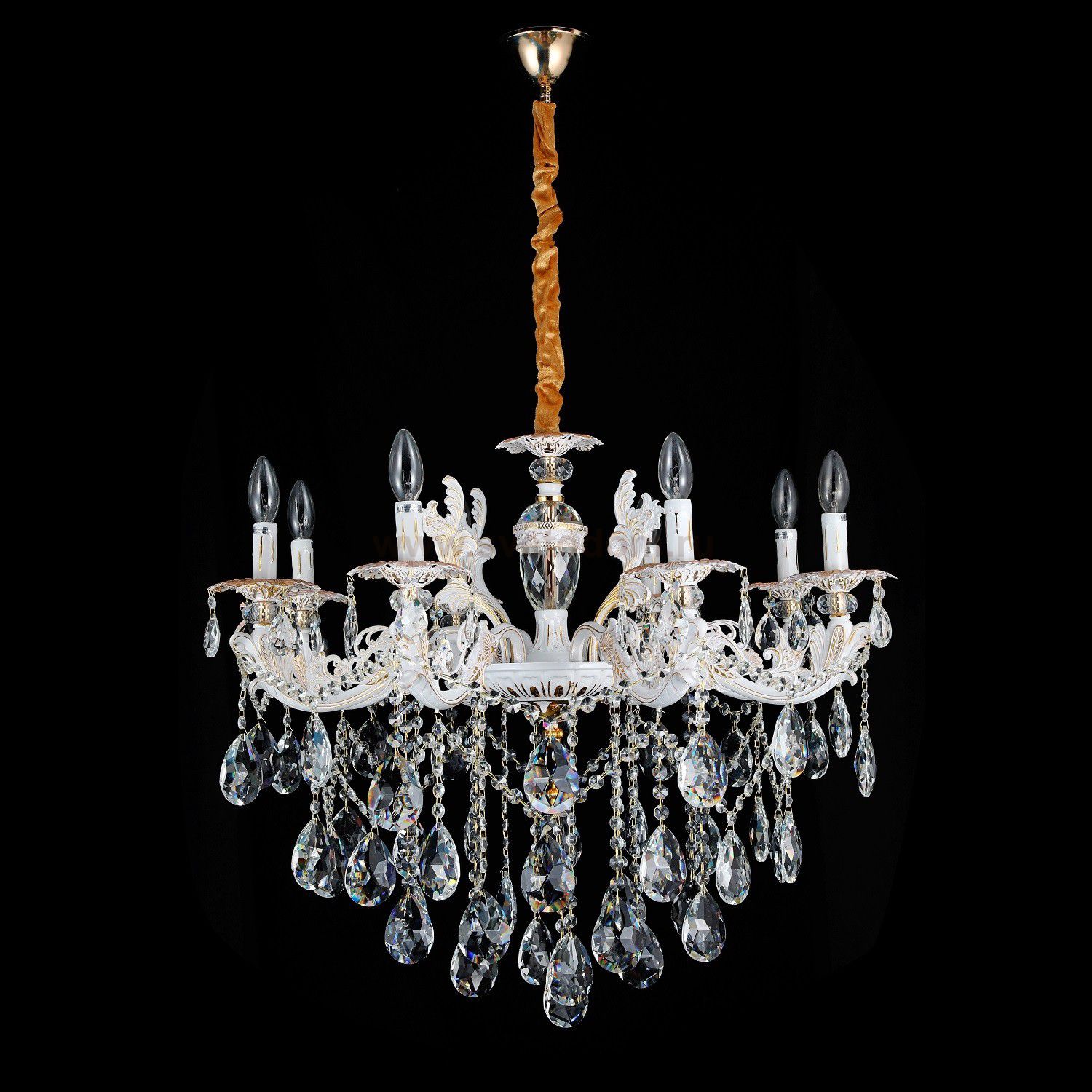 Люстра хрустальная 15560/8WT+GD+CL ЭкономСвет