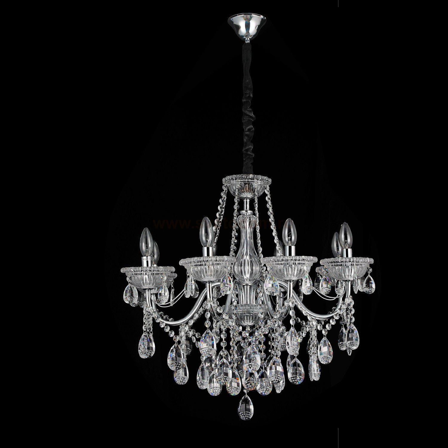 Люстра хрустальная 15561/8CR+CL ЭкономСвет