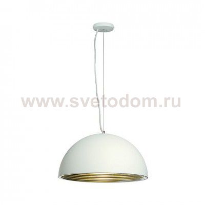 SLV 155921 FORCHINI M Pendelleuchte, PD-1, 50cm, rund, weiss/ silber, E27, max. 40W