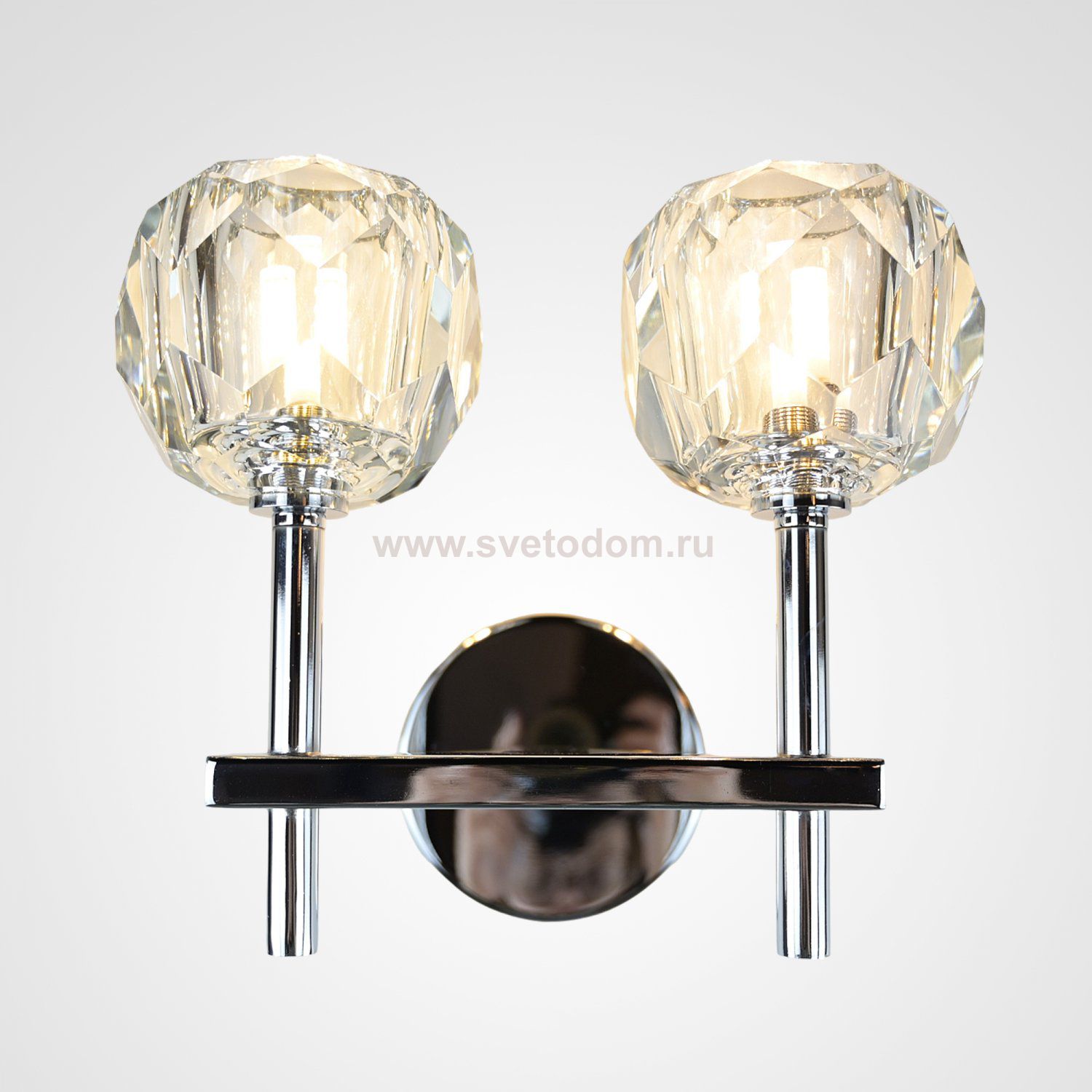 Бра RH Boule de Cristal Double Sconce Chrome ImperiumLoft 156049-22
