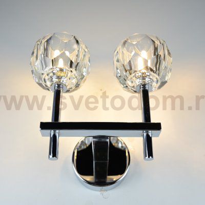 Бра RH Boule de Cristal Double Sconce Chrome ImperiumLoft 156049-22