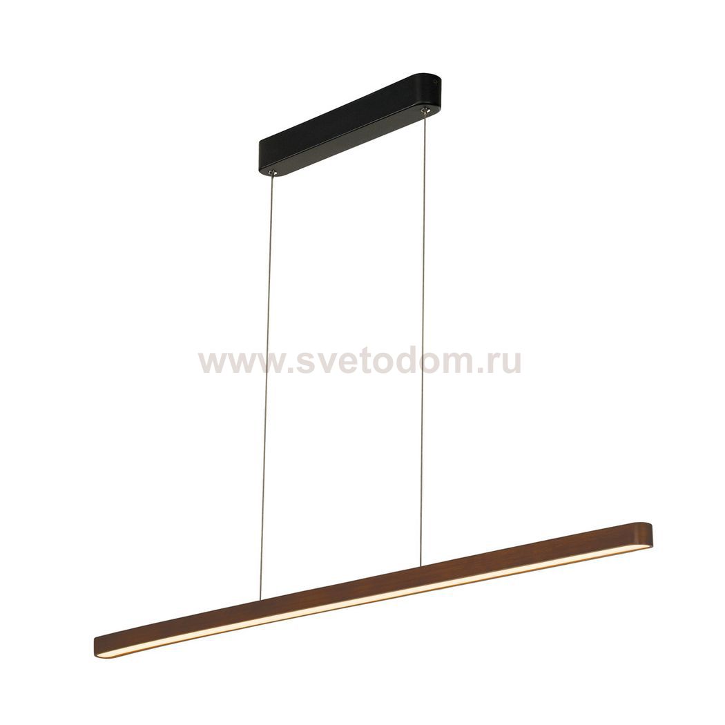 156267 SLV VINCELLI 2 PD светильник подвесной с LED 27Вт (29Вт), 2700К, 1400лм, черный / бамбук темный