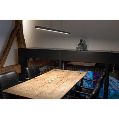 156267 SLV VINCELLI 2 PD светильник подвесной с LED 27Вт (29Вт), 2700К, 1400лм, черный / бамбук темный