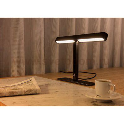 156277 SLV VINCELLI 2 TL светильник настольный с LED 10Вт (12Вт), 2700К, 500лм, черный / бамбук темный