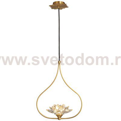 Хрустальный светильник Цветок Лотоса Lotus flower Clear Glass pendant lamp A ImperiumLoft 156278-22