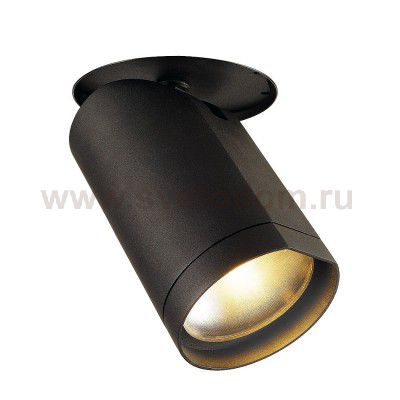 SLV 156410 BILAS Deckeneinbauleuchte, LED Downlight, rund, mattschwarz, 20W, 60°, 2700K