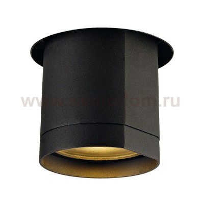 SLV 156410 BILAS Deckeneinbauleuchte, LED Downlight, rund, mattschwarz, 20W, 60°, 2700K