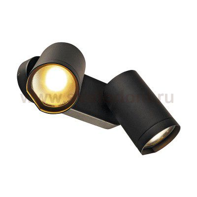 SLV 156430 BILAS SPOT, double LED, rund, mattschwarz, 2x15W, 25°, 2700K, mit Rosette