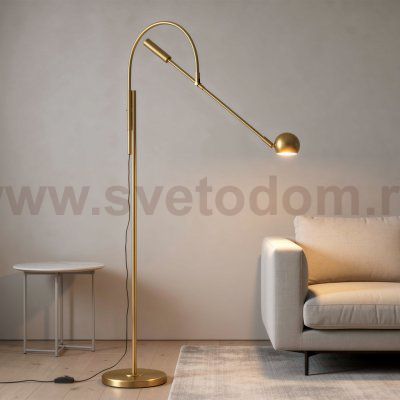 Торшер Restoration Hardware ORBITER II Task Floor Brass