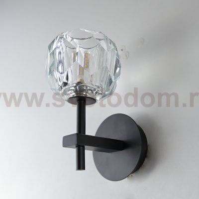 Бра RH Boule de Cristal Single Sconce Black ImperiumLoft 156563-22
