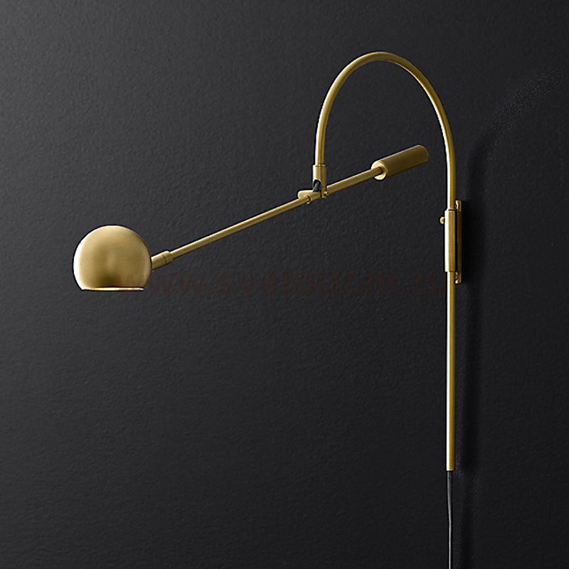 Бра Restoration Hardware ORBITER II Wall lamp Brass