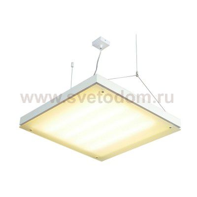 SLV 157101 T5 GRILL Pendelleuchte, eckig, weiss, 4xG5, 4x 24W