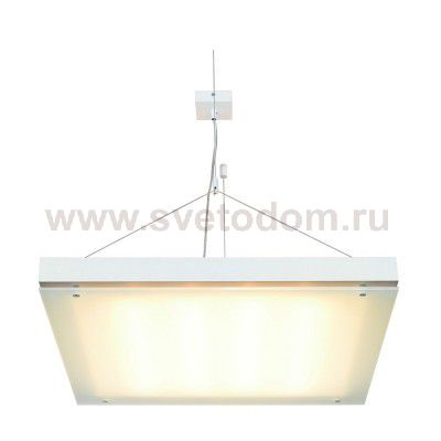 SLV 157101 T5 GRILL Pendelleuchte, eckig, weiss, 4xG5, 4x 24W