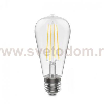 Лампа Gauss Filament ST64 10W 970lm 4100К Е27 LED (157802210)