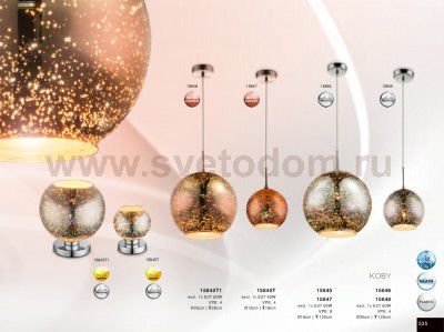 Светильник подвесной Globo 15848 KOBY