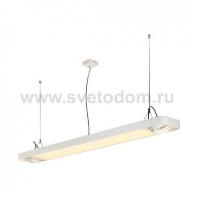 SLV 159141 AIXLIGHT R2 OFFICE LED LONG, Pendelleuchte, weiss, LED + 2xES111, max. 75W, 153cm