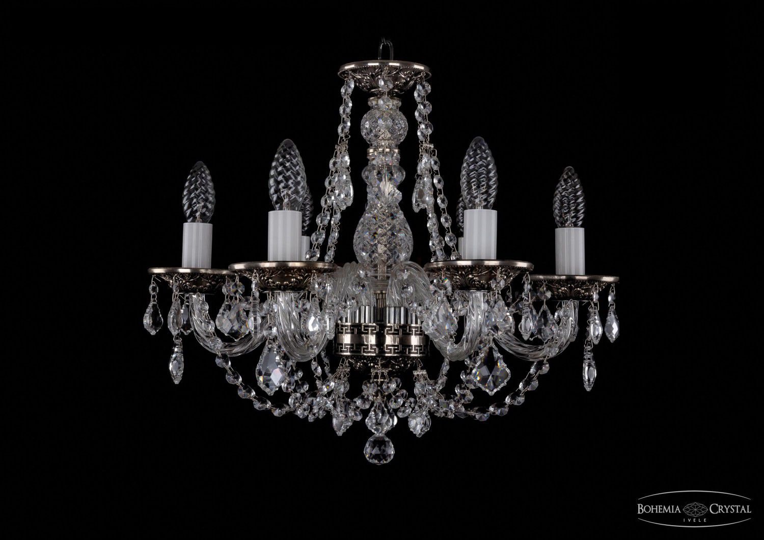 Люстра хрустальная Bohemia Ivele 1606/6/160/NB/Leafs