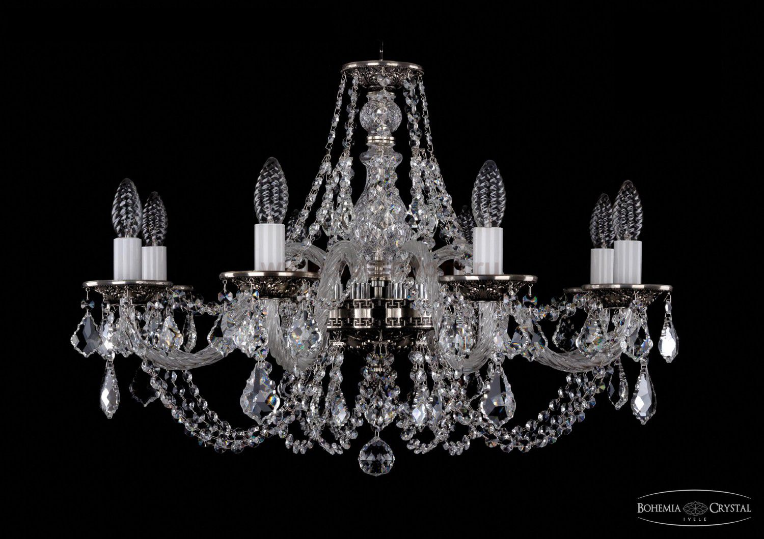 Люстра хрустальная Bohemia Ivele 1606/8/240/NB/Leafs