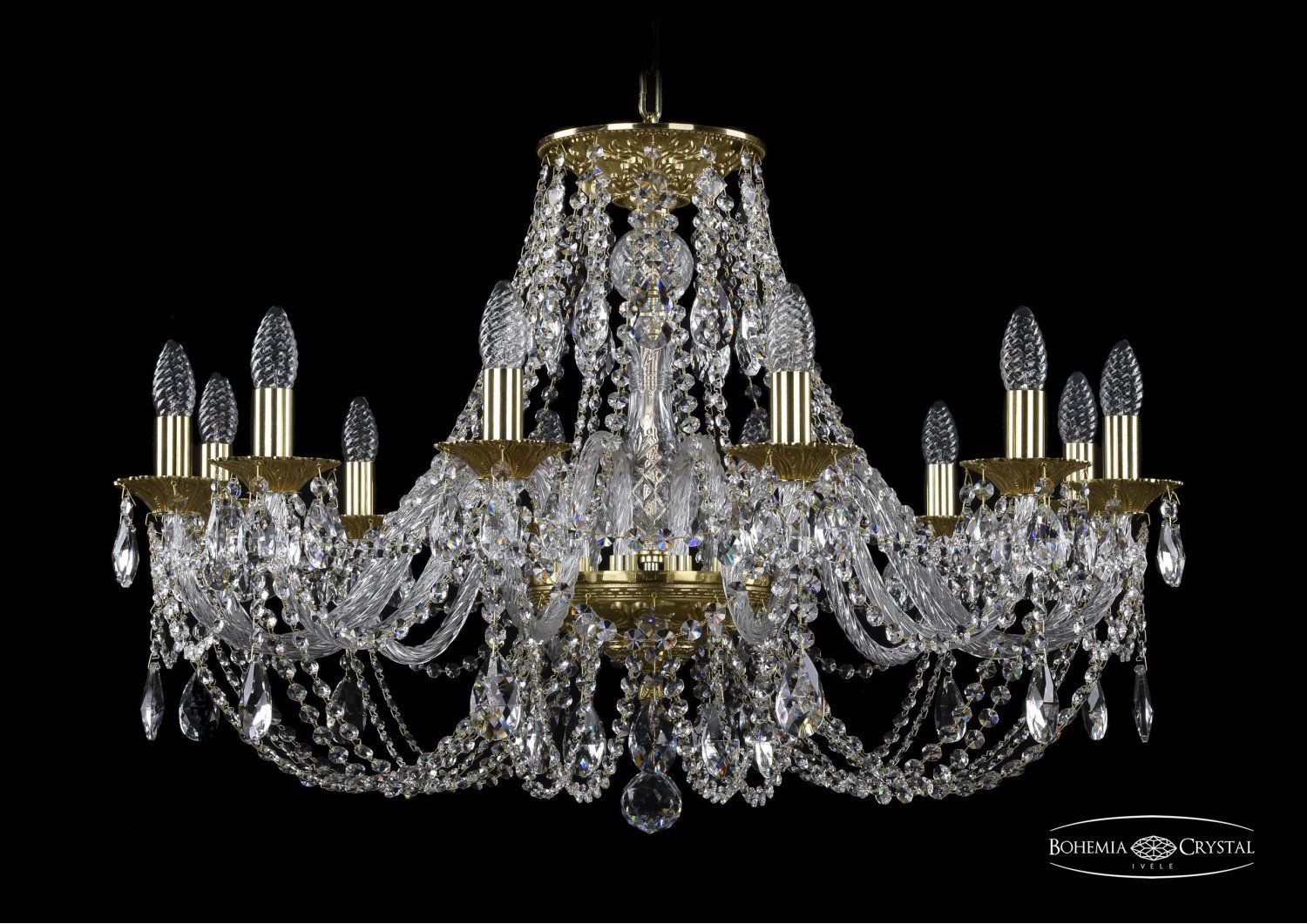 Люстра хрустальная Bohemia Ivele 1606/12/300IV/G