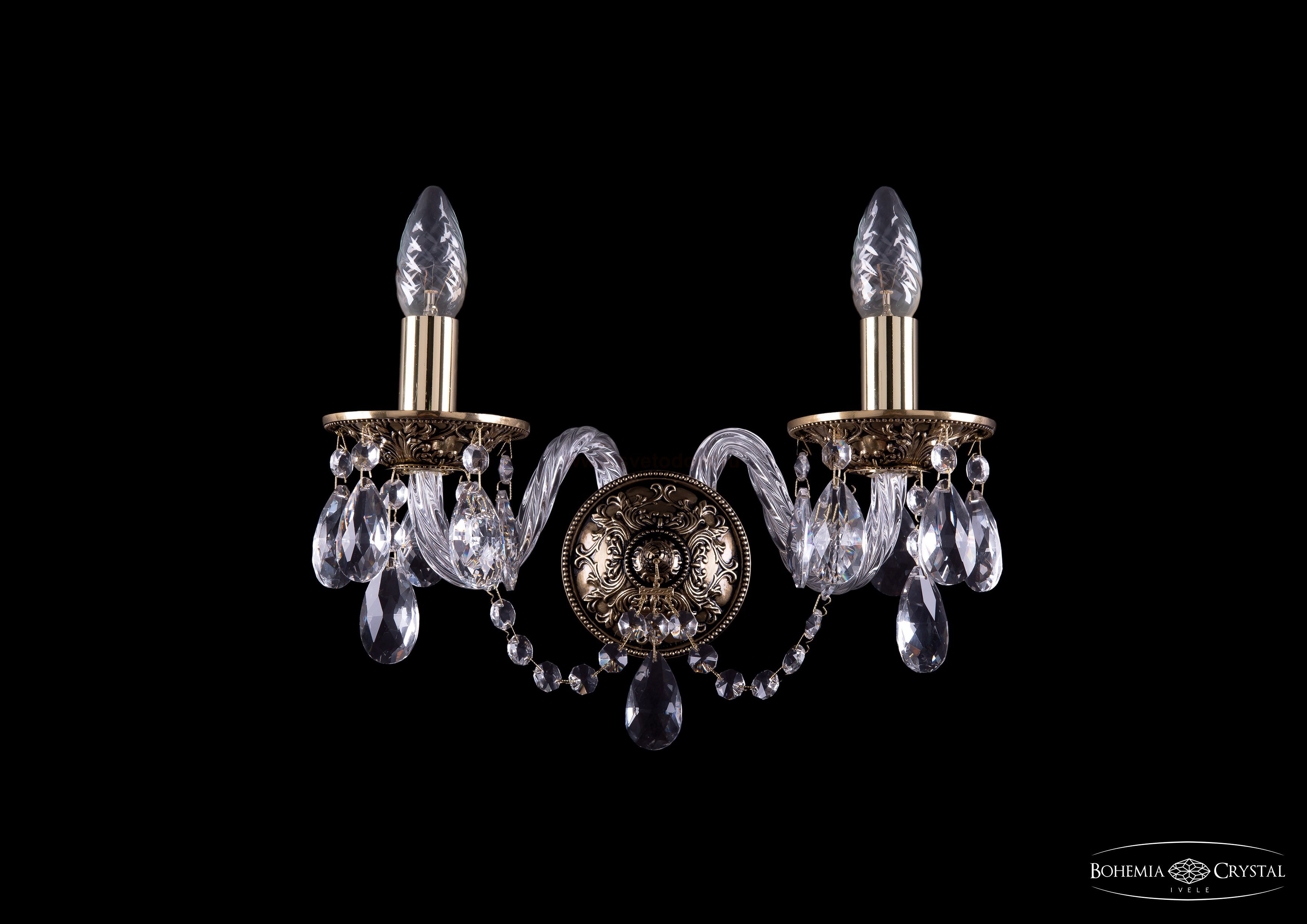 Светильник настенный бра Bohemia Ivele 1610/2/GB