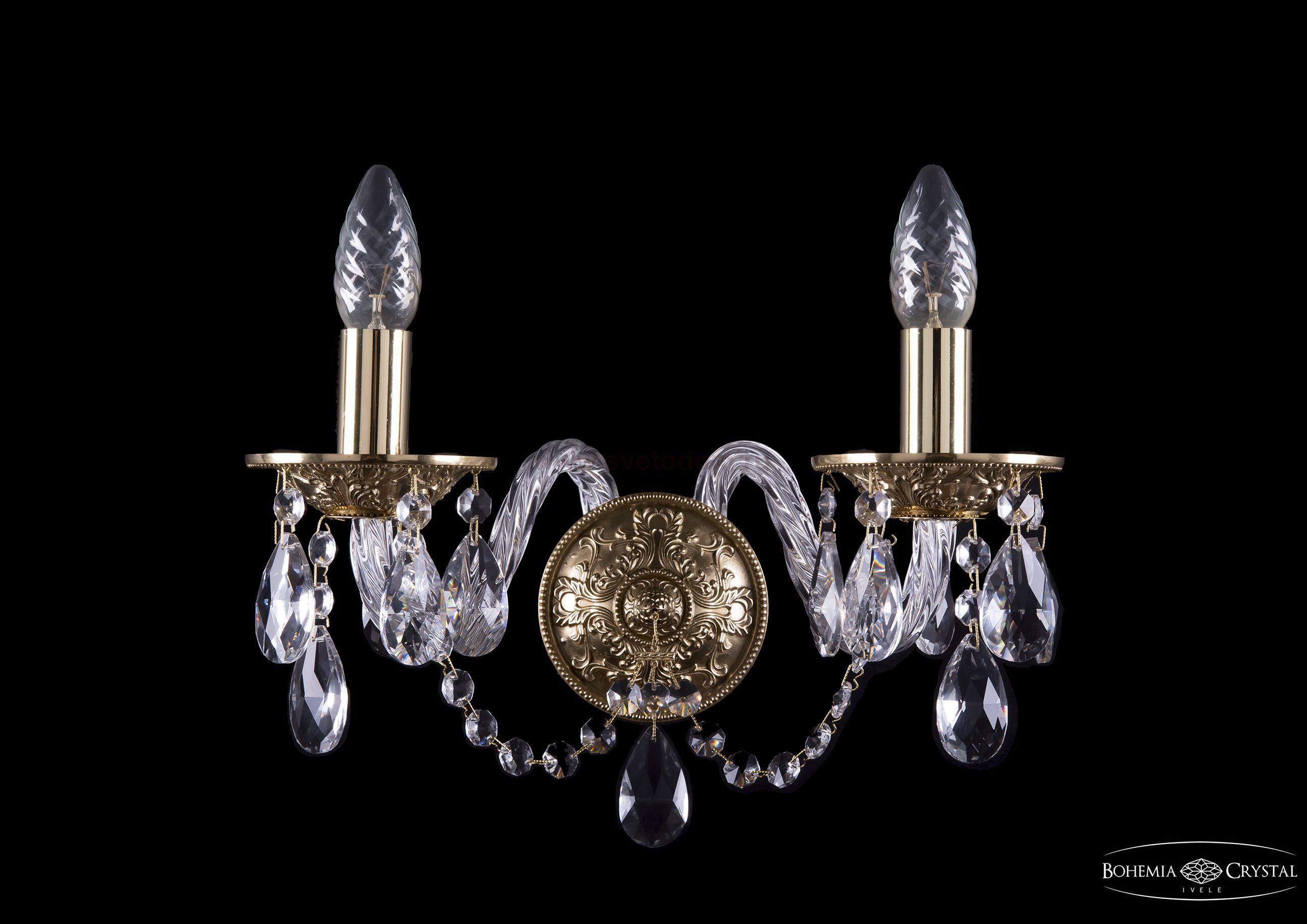 Светильник настенный бра Bohemia Ivele 1610/2/G