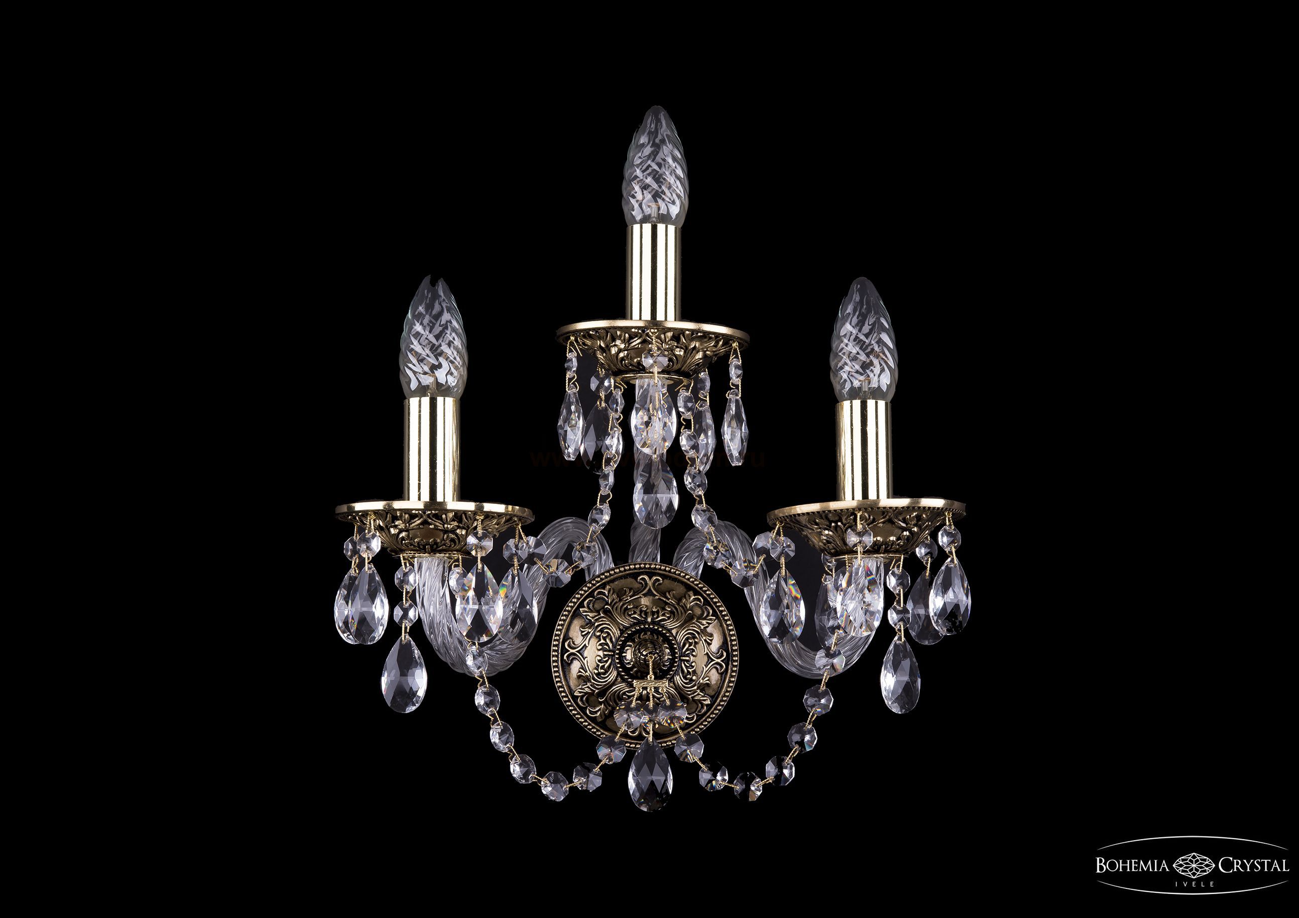 Светильник настенный бра Bohemia Ivele 1610/3/GB