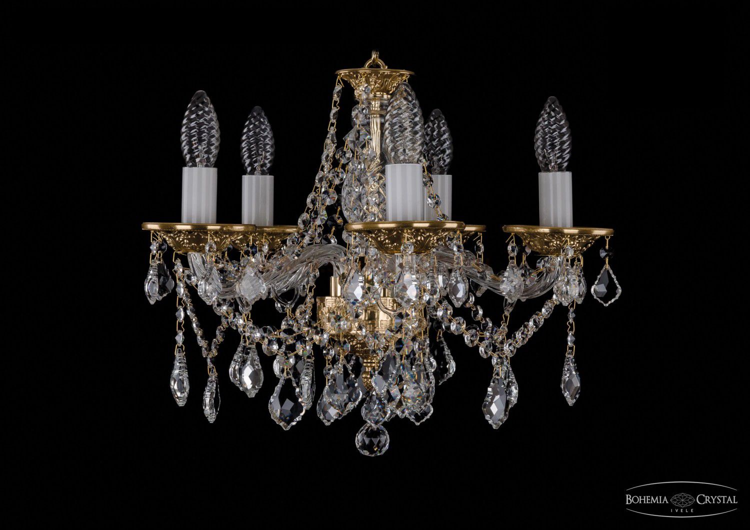 Люстра хрустальная Bohemia Ivele 1613/5/141/G/Leafs