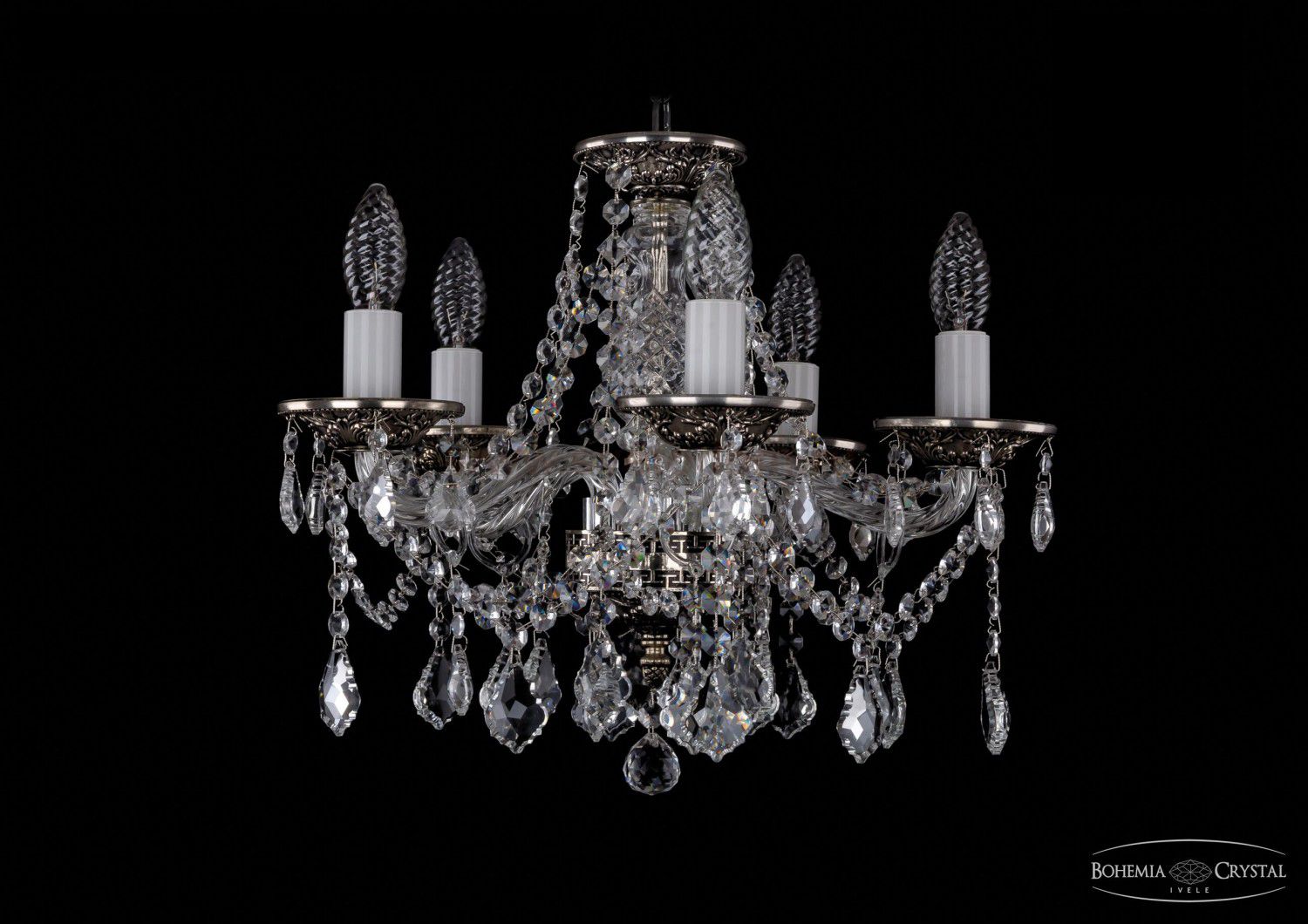 Люстра хрустальная Bohemia Ivele 1613/5/141/NB/Leafs