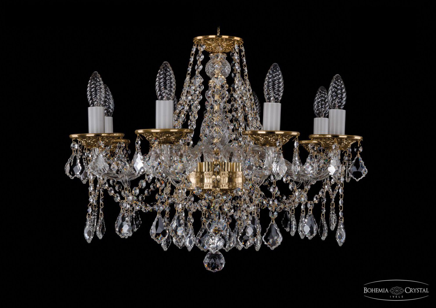 Люстра хрустальная Bohemia Ivele 1613/8/200/G/Leafs
