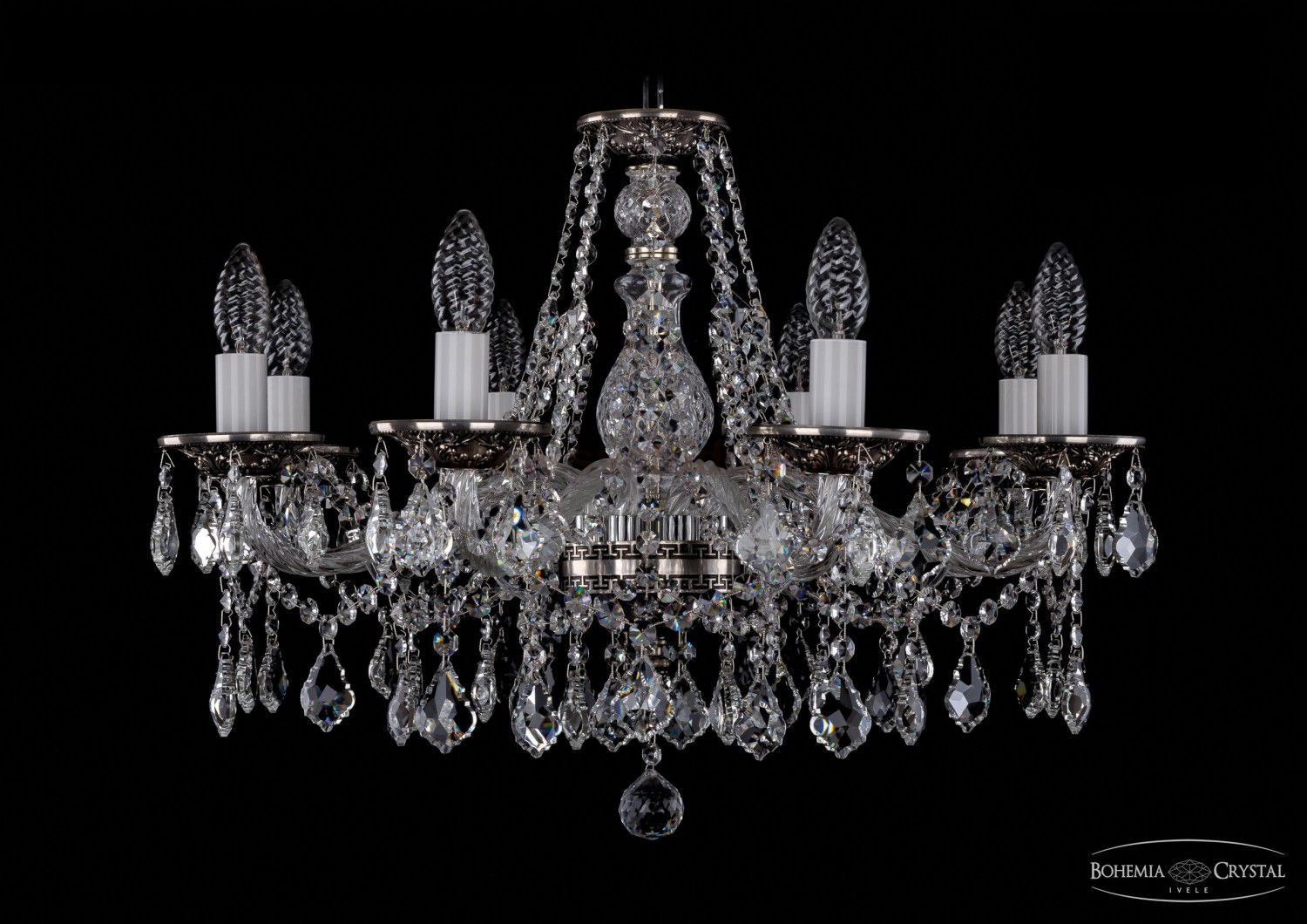 Люстра хрустальная Bohemia Ivele 1613/8/220/NB/Leafs