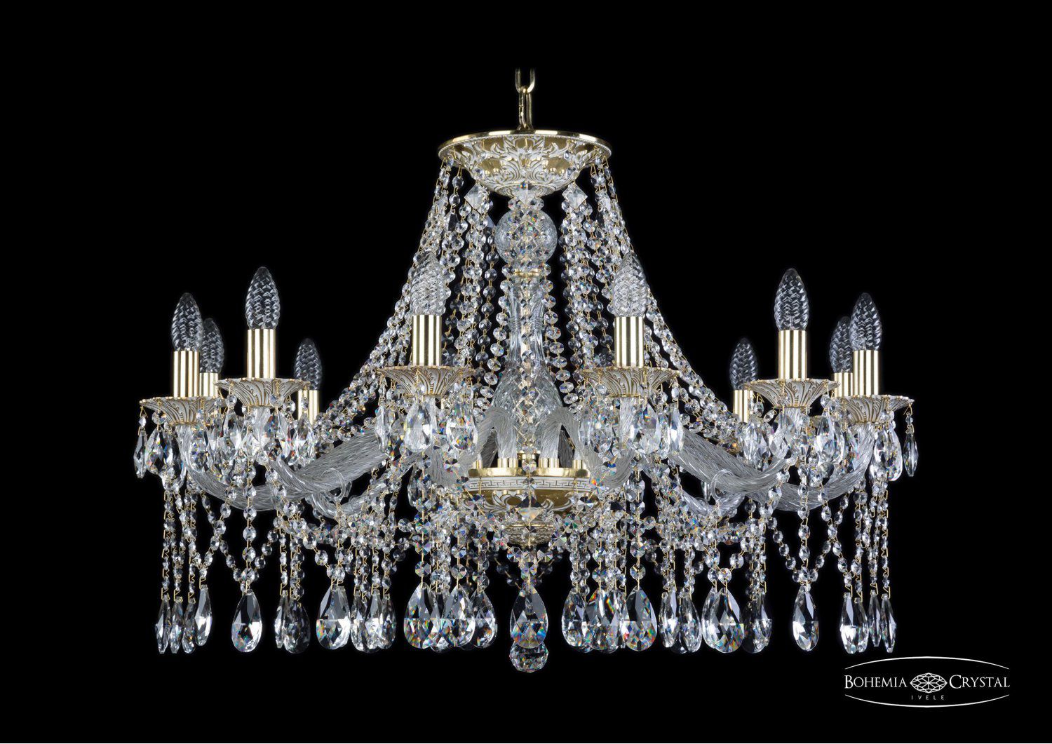 Люстра хрустальная Bohemia Ivele 1613/12/300IV/GW