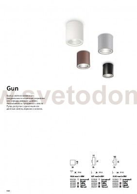 Ideal Lux GUN PL1 GRIGIO